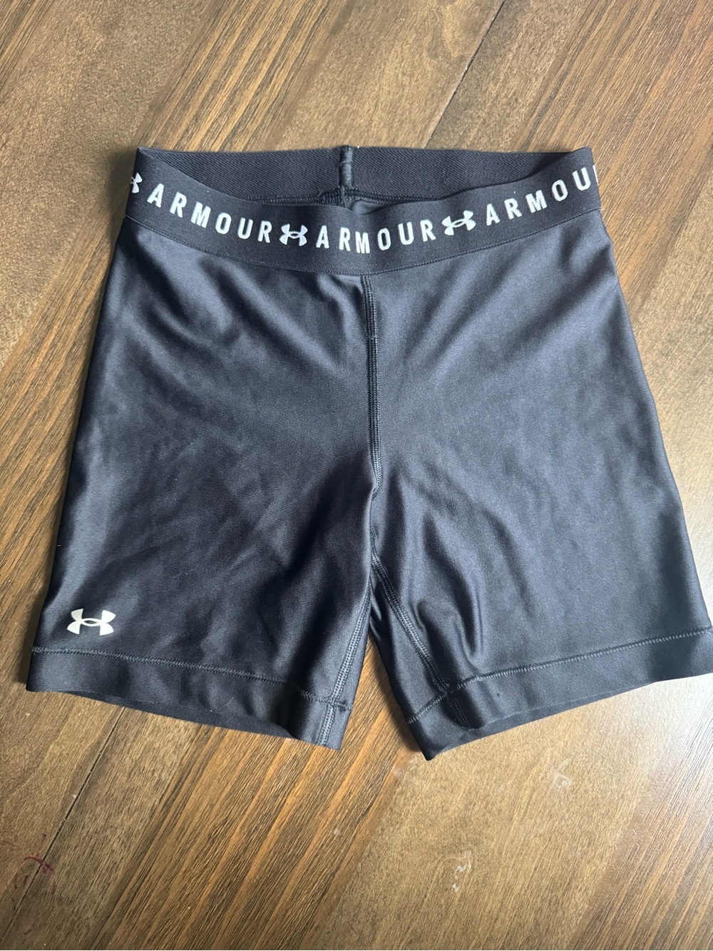 Under Armour Black Performance Bike Shorts with Logo Waistband